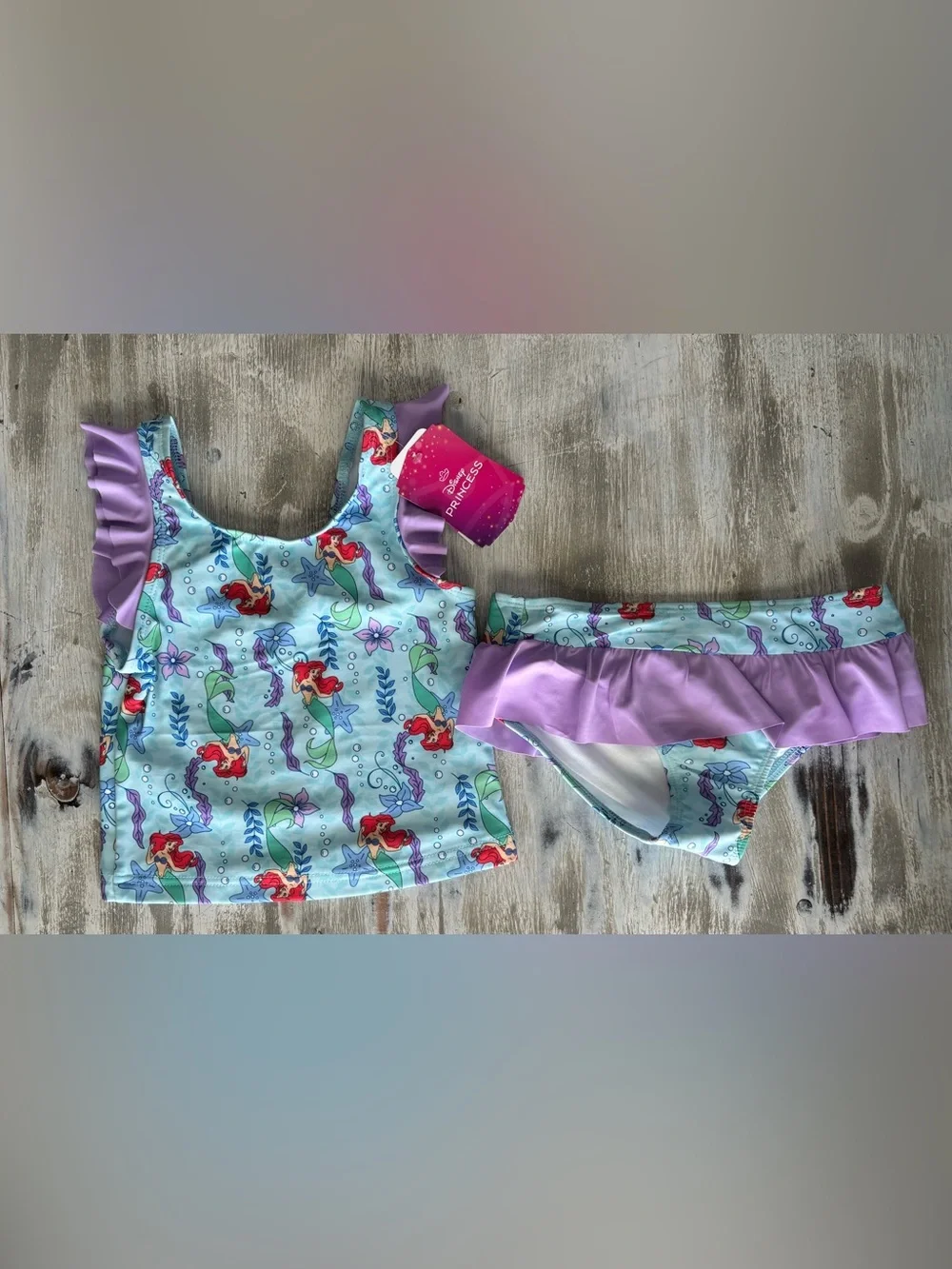NWT Disney Princess Ariel Swim Set, Girls size 6
